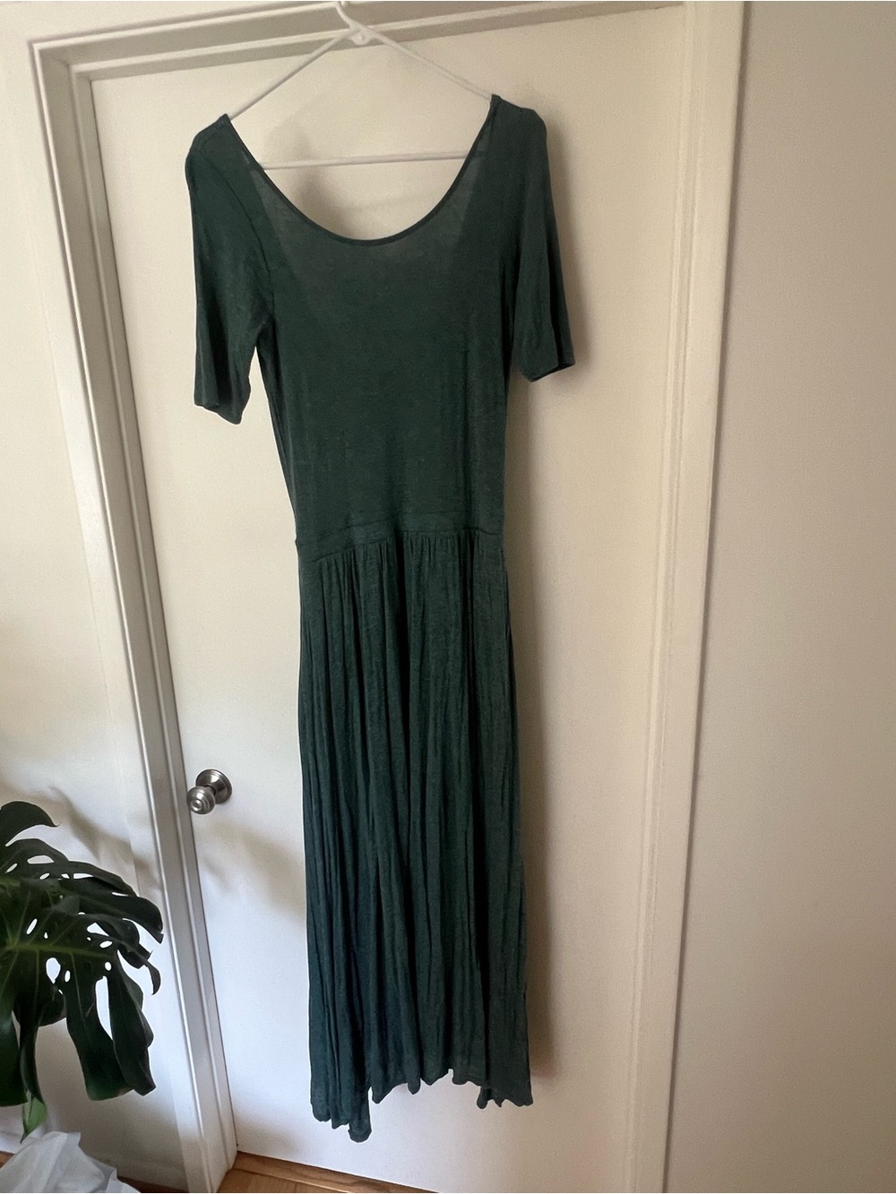 Urban Outfitters Dark Green Scoop Neck Maxi Dress